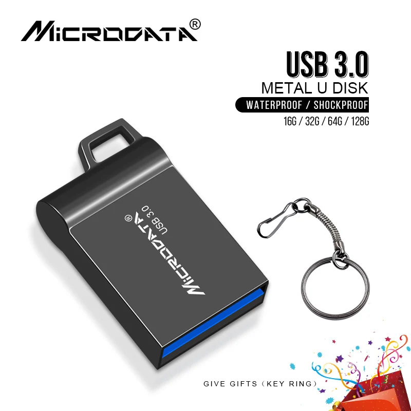 Karšto pardavimo metalo mini Pen Drive 3.0 metalo USB Flash Diskas 128GB 64GB 32GB didelės spartos 16GB 8GB 4GB atminties Flash USB3.0 Stick