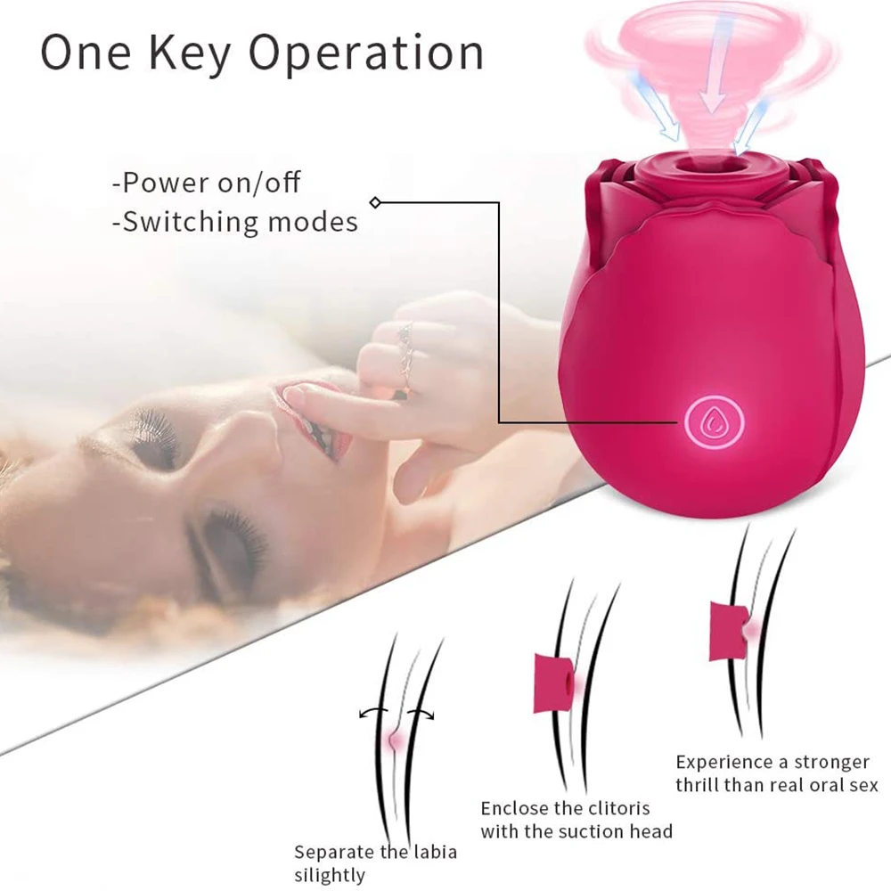 Vibratoriai, skirtas Klitorio Stimuliacija Rose Forma Makšties Mamos Spenelių Vibratorius Gyvis Kalba Erzinti Galingas Sekso Žaislai Moterims