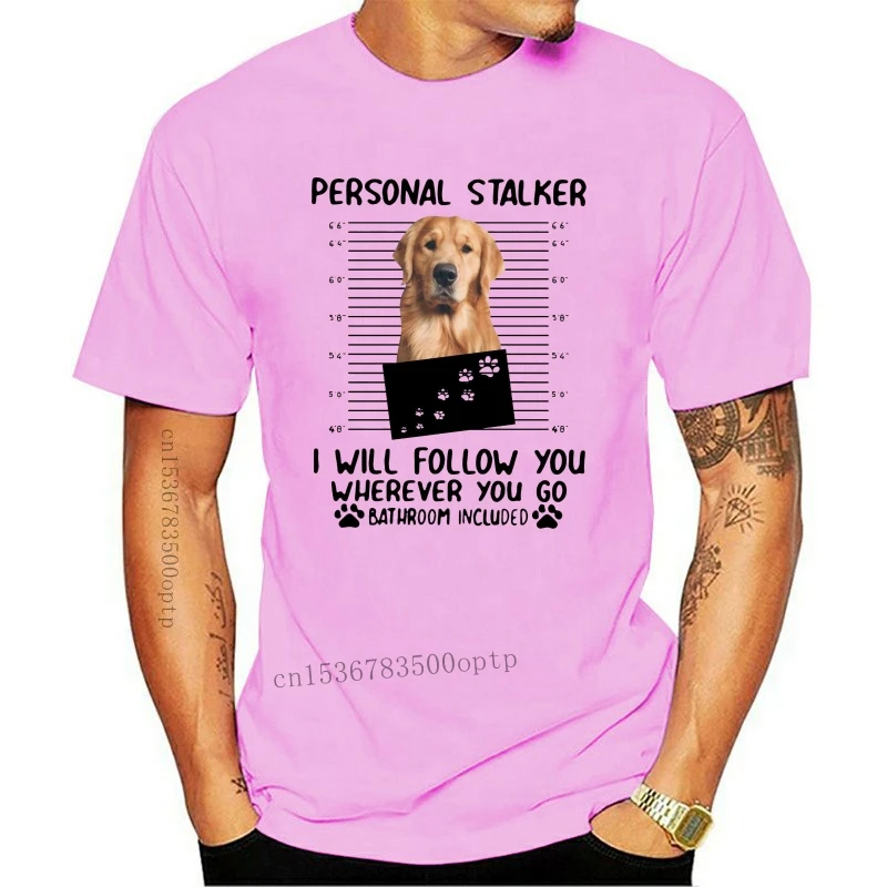 Auksaspalvis Retriveris Asmens Stalker Blogai Sekti Tavimi Visur, Kur Jums Eiti Vyrų Marškinėliai