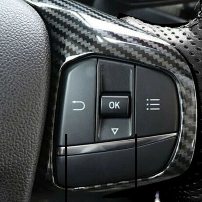 1 Set ABS Anglies Pluošto Automobilio Vairo Apdaila Valdymo Mygtukas Rėmo Dangtis Reikmenys Ford Fiesta ST MK8 2018-2020