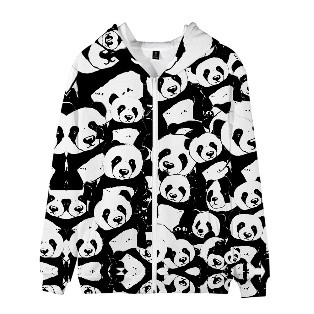 Karšto Naujas Berniukų/Mergaičių Palaidinukė Harajuku Negabaritinių Gobtuvu 3D Kinijos Panda Užtrauktukas Hoodies Atsitiktinis vyrų/moterų Liemenės vaikams Drabužių