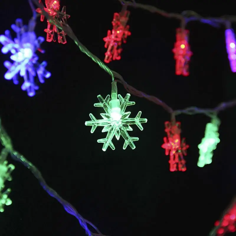 3/6/10M LED Snaigė String Light Christmas Garland Pasakų LED Kamuolys Šviesos Žibintai Kalėdos Lauko Vestuves Dekoro Baterija Powe