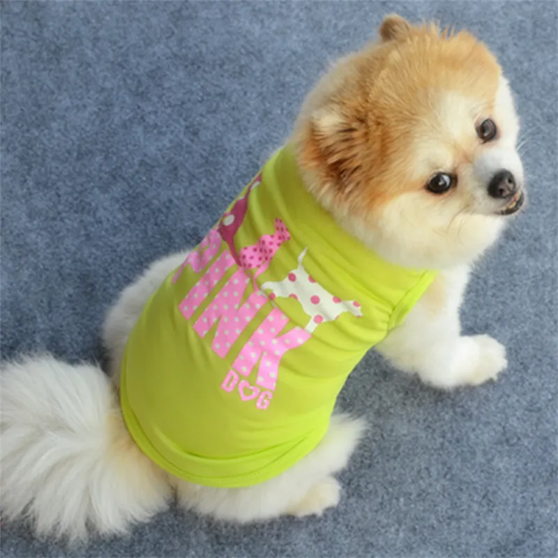 Mados Drabužius šunims Mažų Šunų Mielas Spausdinti Vasaros Augintiniai Marškinėlius Šuniuką Šunų Drabužius Naminių Kačių Vest Šunį Marškinėliai Komplektai