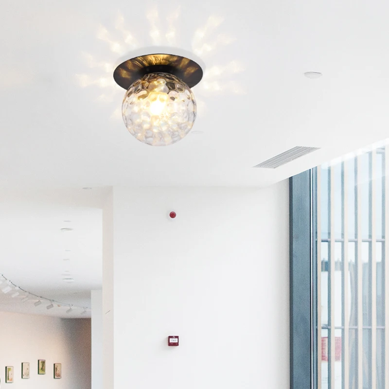 Šiuolaikinės Aukso Stiklo Lubų Šviesos diodų (LED) Pasaulyje Lubų Lempa, Miegamojo Kambarį Koridoriaus Įėjimas Eilėje Lempa Namų Deco Apšvietimas