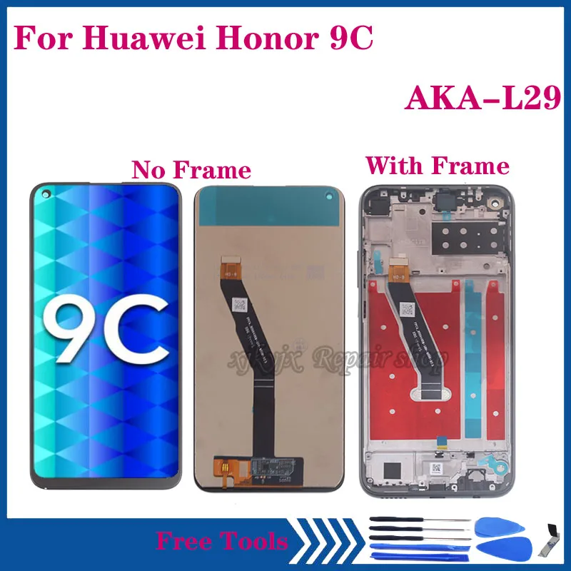 AAA kokybės Ekrano ir Huawei honor 9C AKA-29 LCD Jutiklinis Ekranas skaitmeninis keitiklis 10 