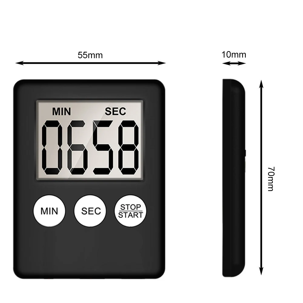 Daugiafunkcinis LCD Digital Ultra-plonas Miego Laikmatis Chronometras Virtuvės Suskaičiuoti Iki Atgalinės atskaitos Laikmatis Virimo Kepimo Priminimas Laikrodis