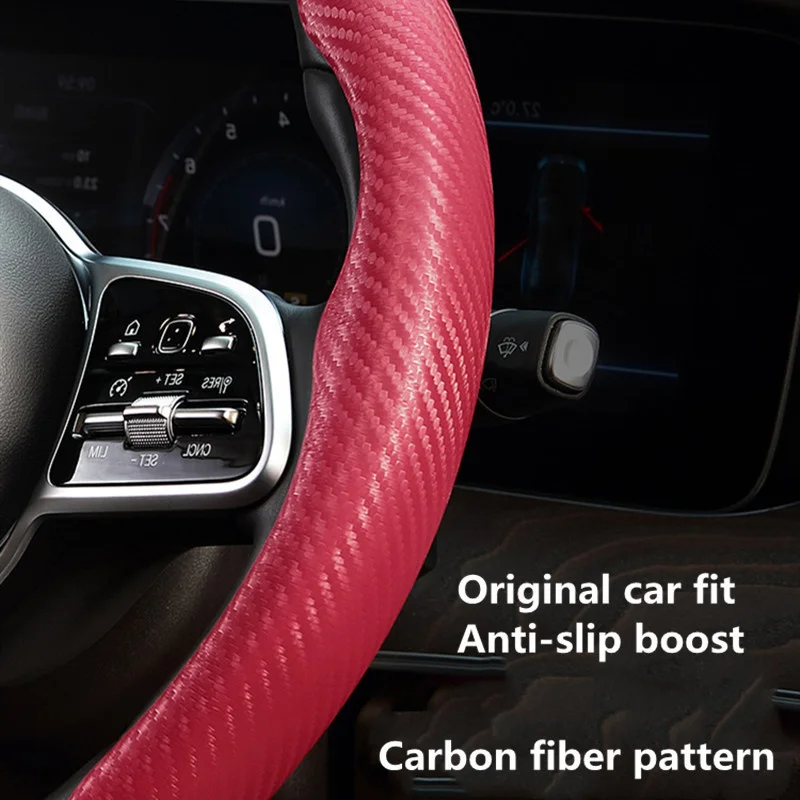 Automobilių prekės universalus vairo ratai Ratų Stebules padengti neslidžia ultra-plonas anglies pluošto modelio vairas mopedas anglies pluošto
