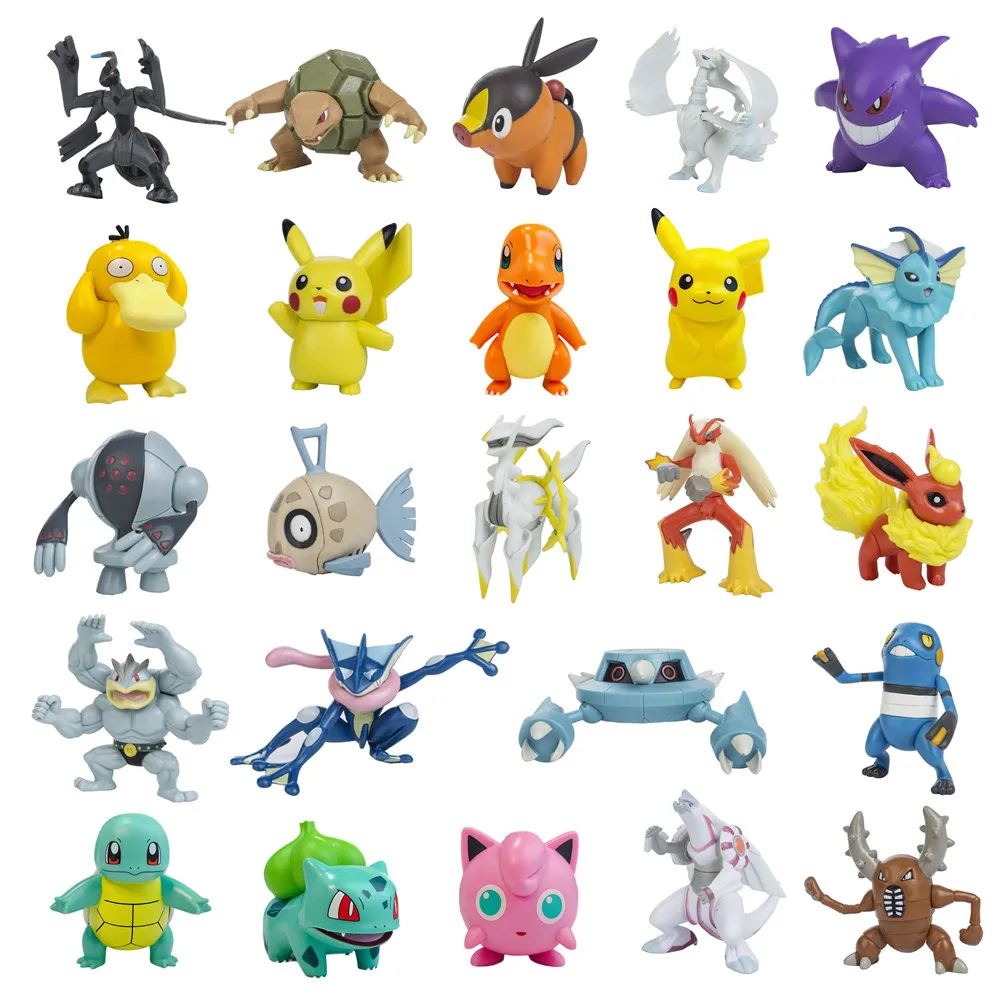 5-10CM Pokemon duomenys žaislai Psyduck Pikachu Charizard Veiksmų Skaičius, Modelis Pokemon Lėlės PVC Žaislas Gimtadienio Dovana Vaikams