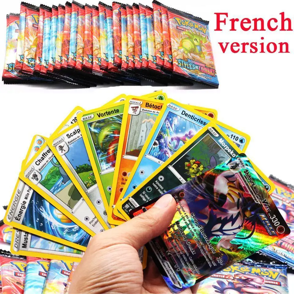 360pcs/box Pokemon prancūzų kalba Korteles STILIŲ DE COMBAT Stiprintuvas Surinkimo Dovana Vaikams, Pokemon Kortas Žaislas