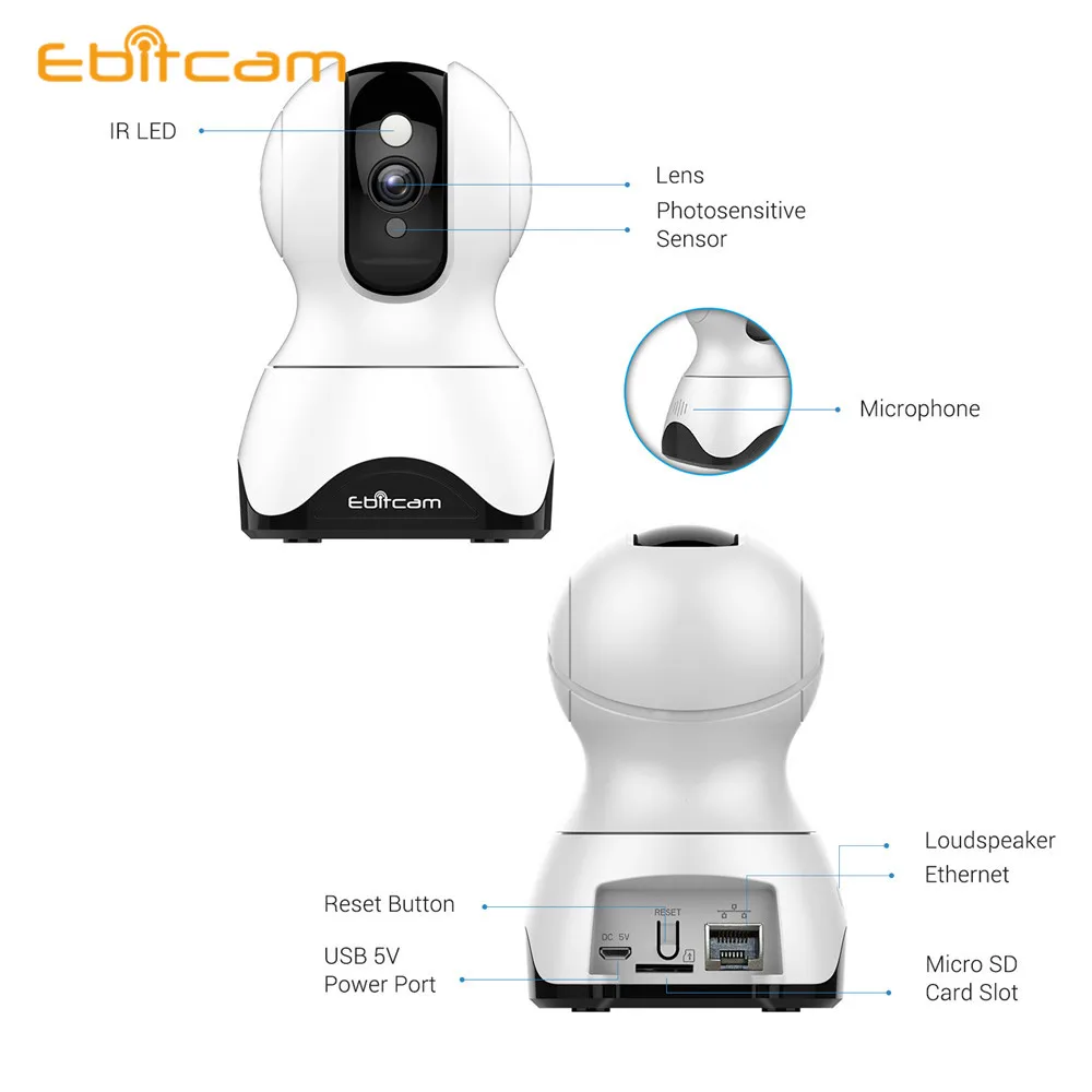 1080P 2K Saugumo Belaidis 360 Pasukti Wifi IP Camera PTZ Naktinio Matymo AI Auto Kelio Priežiūros Nany Kūdikio stebėjimo Kameros, Patalpų