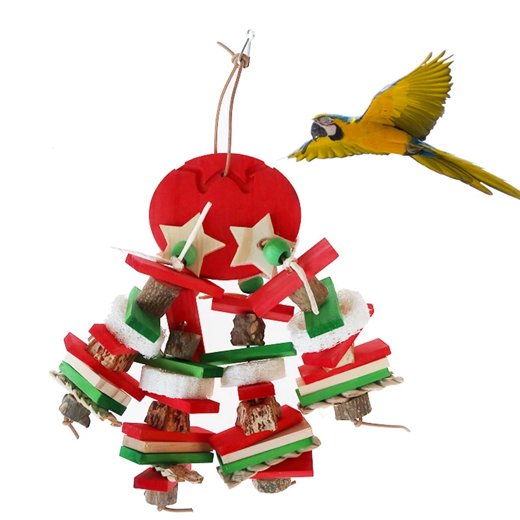 Papūgos Kramtymas Medinių Žaislų Bitė Įrodymas, Paukščių Kramtyti Žaislas Papūga Budgie Afrikos Pilkoji Papūga Dekoratyvinis Blokuoti Paukštis Narve Žaislas