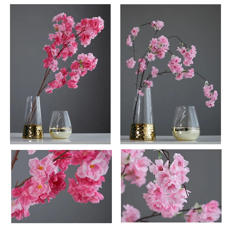 1Pcs cherry blossom eglutė dirbtinė vyšnių medžio Dirbtinių gėlių 120cm Šilko Aukštos modeliavimas Vestuvių Arkos apdailos namų Dekoro