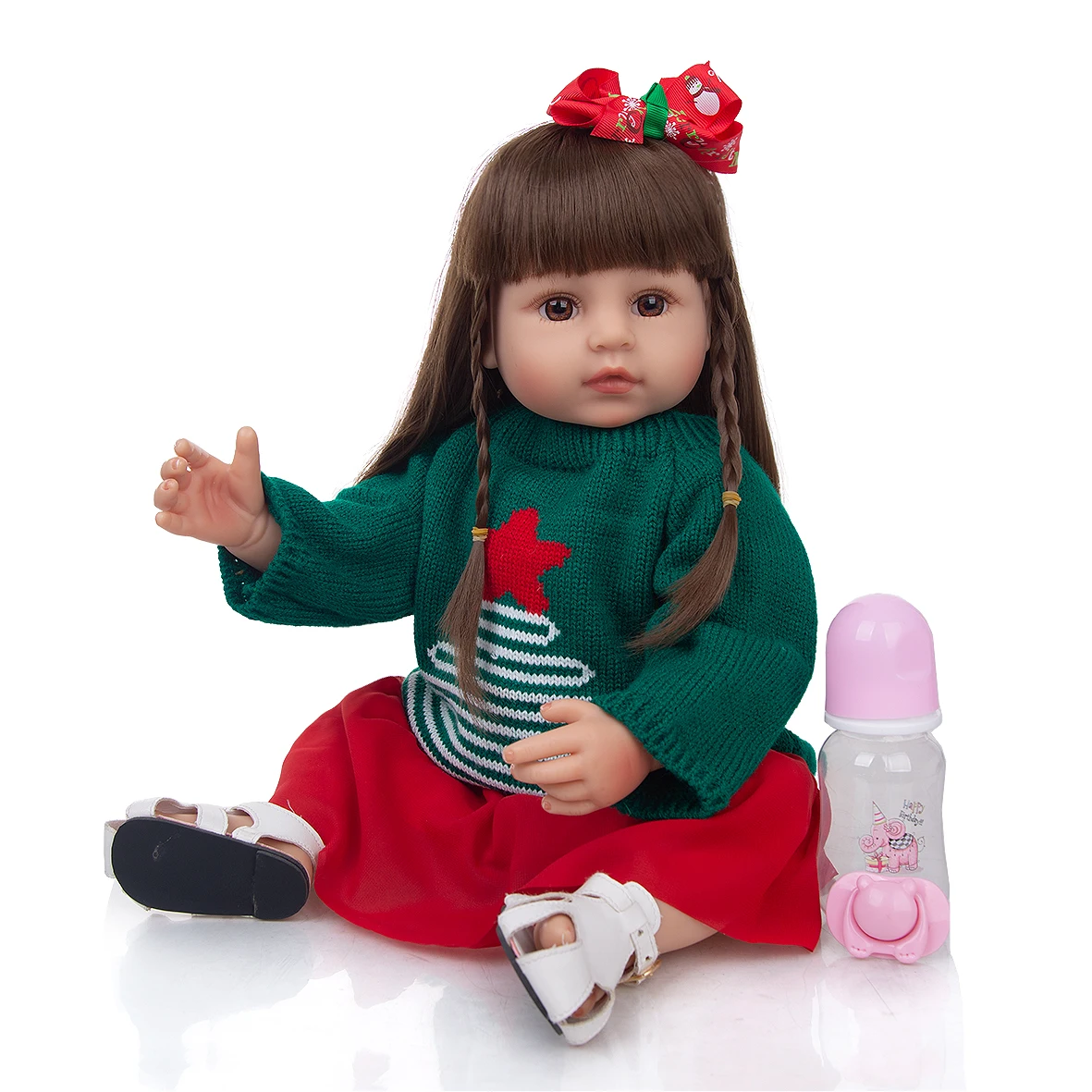 KEIUMI Reborn Lėles 22 Colių Bonecas Infantil Meninas 55 CM Gražus Bebe Atgimsta Silicona Vonios Žaislas Vaikui Gimtadienio Dovana