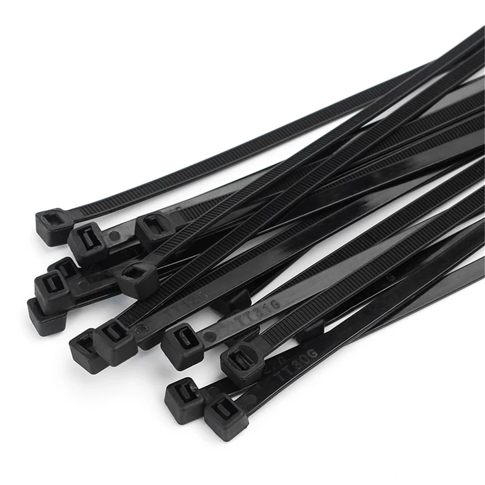 Savaiminio fiksavimo plastiko nailono kaklaraištis 30 VNT black 4X250cable tvirtinimo elementą žiedo 4X300 kabeliui zip apsiaustas dirželis nailono kabeliui rinkinys