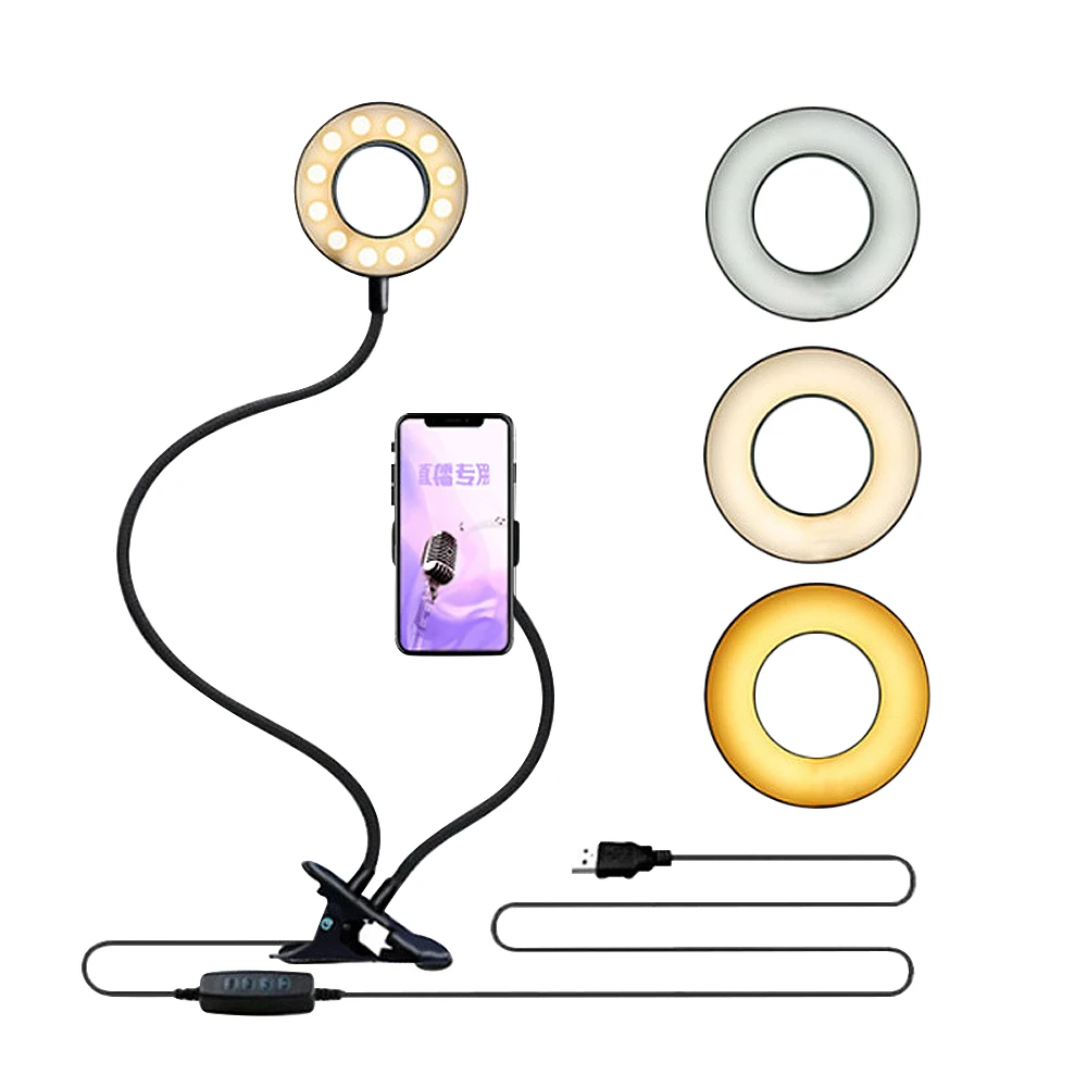 Zerouno Led Užpildyti Šviesos Gyventi žibintai USB Power Pritemdomi Žiedas, Šviesos, Fotografijos Led Ratlankio Lempa Su automobiliniu Laikikliu-Live Video