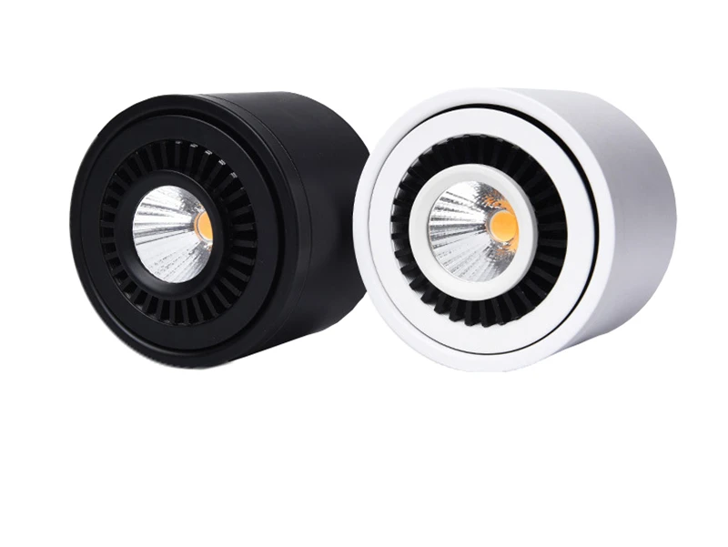 Pritemdomi paviršinės Montuotės COB LED Downlight 360 Laipsnių Besisukantis LED Prožektoriai, 5W 9W 7W 12W 15W 18W AC85-265V LED Lubų Šviesos