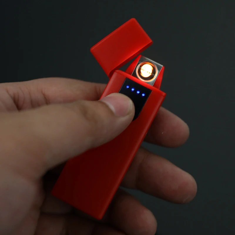 1Pcs Karšto Pardavimo USB Įkrovimo švelnesnę Indukcijos Elektros Kelionės Cigarečių Degiklio Rūkymas Jutiklis Dovanos Žiebtuvėliai