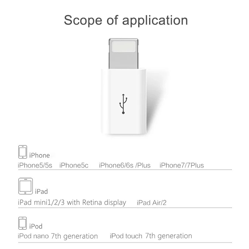 Mini OTG Žaibo, Mikro USB Adapteris, skirtas Apple IPhone 12 11 Pro Max XS MAX XR X 7 8 6S 6. Duomenų Sinchronizavimo Įkroviklio Laido Jungtis