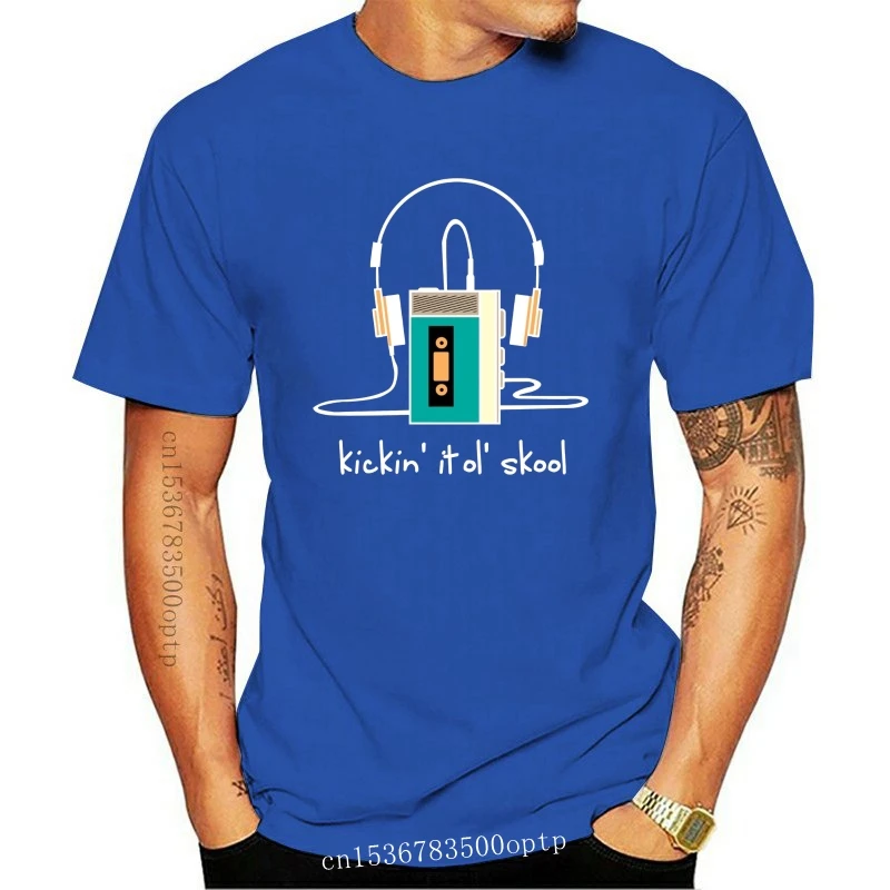 Juokinga Vyrų marškinėliai Moterims suvenyrinius marškinėlius Kickin' It Old School - Walkman Retro marškinėliai T-Shirt