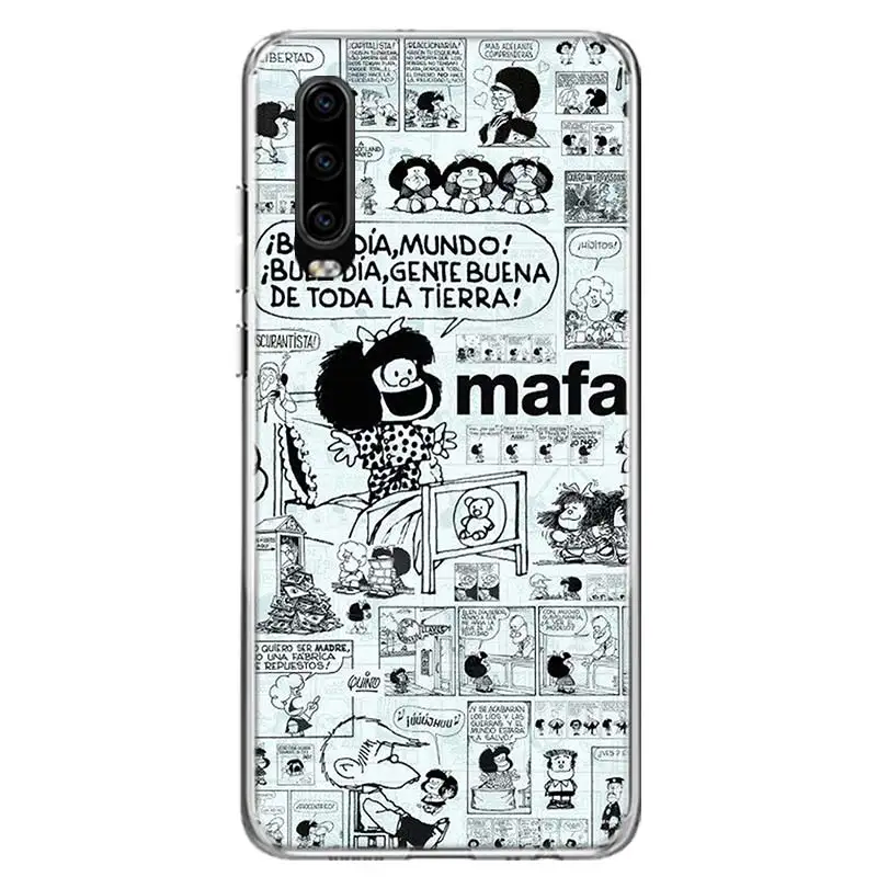 Mafalda Telefoną Atveju Huawei P10 P20 30 P40 Mate 30 20 10 Lite Pro P Smart Z Plius 2018 2019 Padengti Coque
