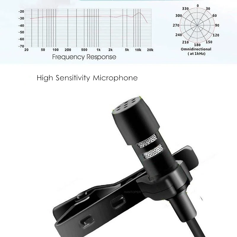 Dual Mini Nešiojamieji Lavalier Microphone Kondensatoriaus Clip-on Atvartas Mic Laidinio Mikrofo/Microfon už Telefoną, Nešiojamąjį KOMPIUTERĮ
