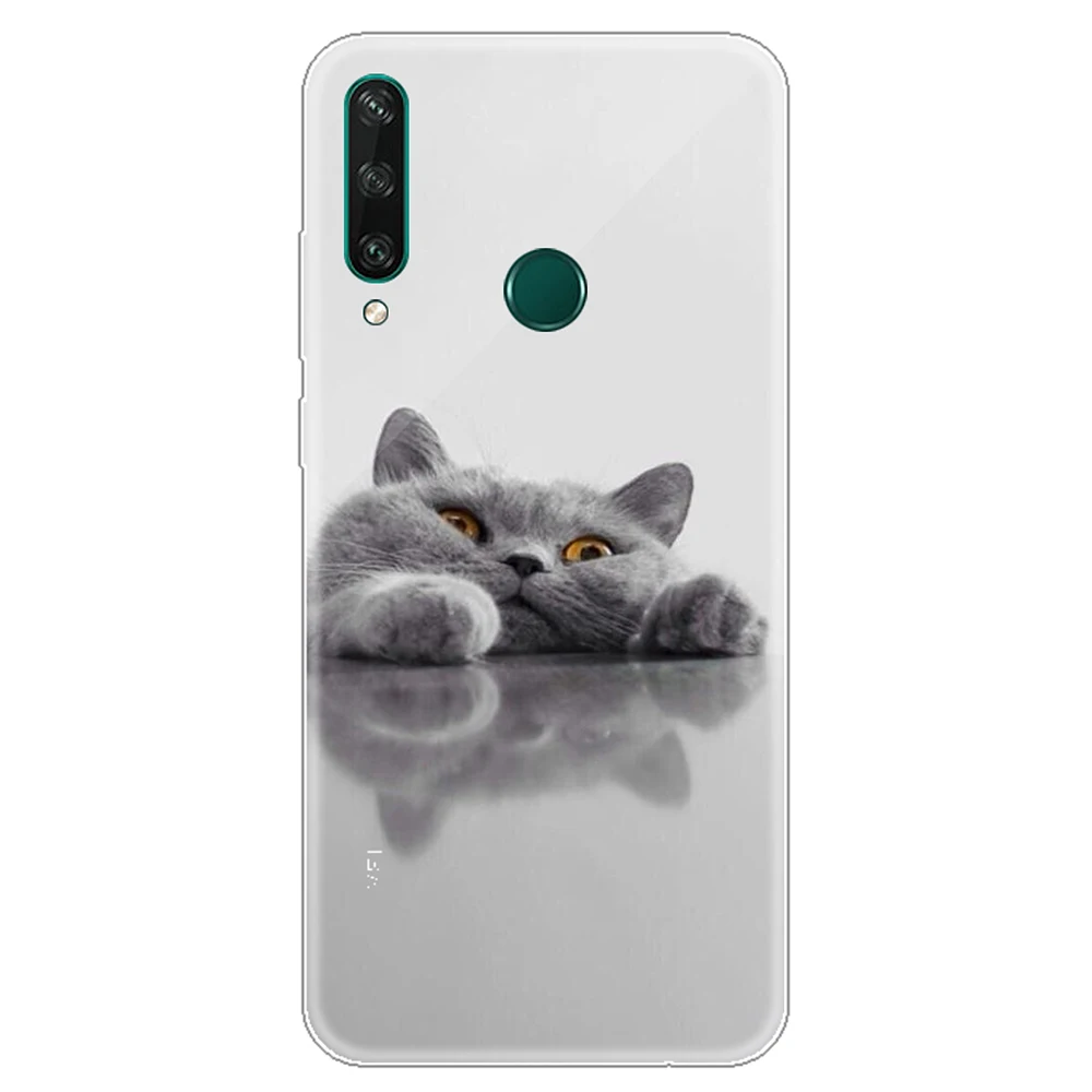 Cute Kačių Atveju, Huawei Y6P Aišku, Tpu Silicio Minkštas Viršelis HuaweiY6P pilnos Apsaugos lankstus Coque Etui Bamperis Atveju Atgal
