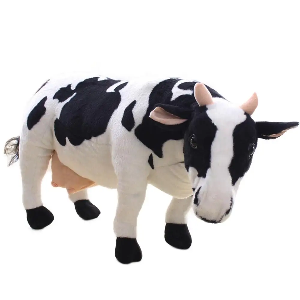 Pliušinis Gyvas Karvė Žaislai Holšteino Blauzdos Įdaryti Žaislas 70cm Milžinišką Juoda Balta Modeliavimas Corinna Karvės Vaikai Ūkio Gyvūnų Surinkimo Dovana