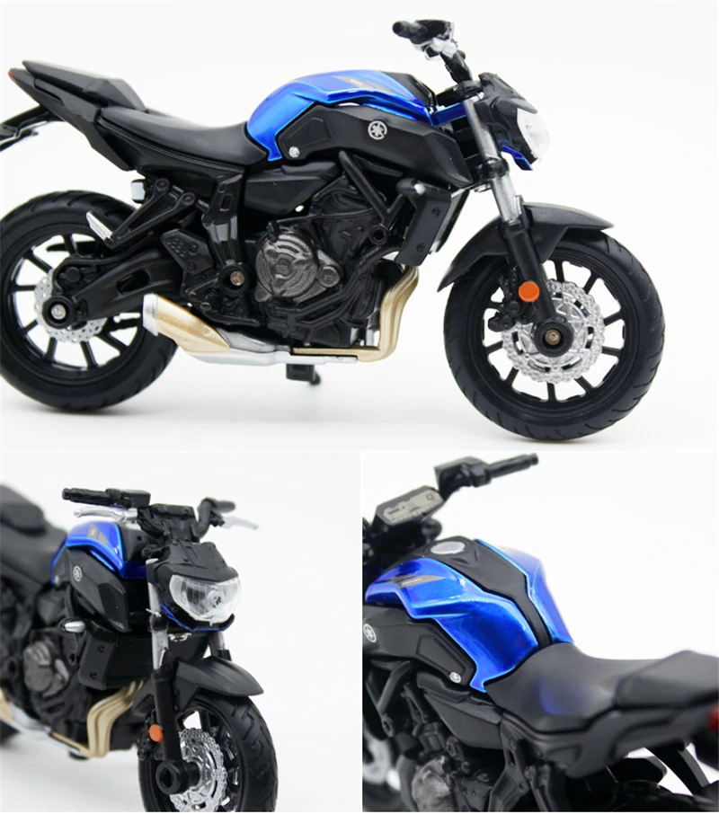 Maisto 1:18 YAMAHA MT-07 2018 Automobilių originalus įgaliotas modeliavimas lydinio motociklo modelis žaislas automobilių Surinkimo