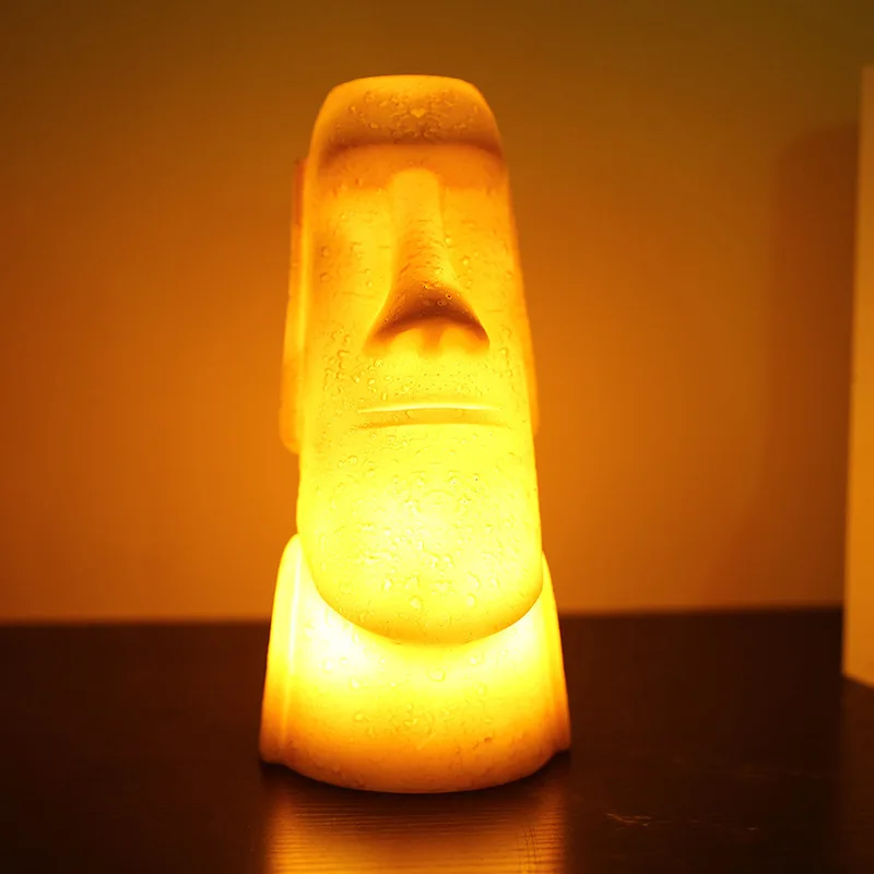 Naujas 3D Naktį Žibintai Velykų Sala Moai Naktį LED Lempos Kambarį Miegamojo Apšvietimas Atostogų Dovanos Vaikams, Vaikams 2021 Karšto Avataras