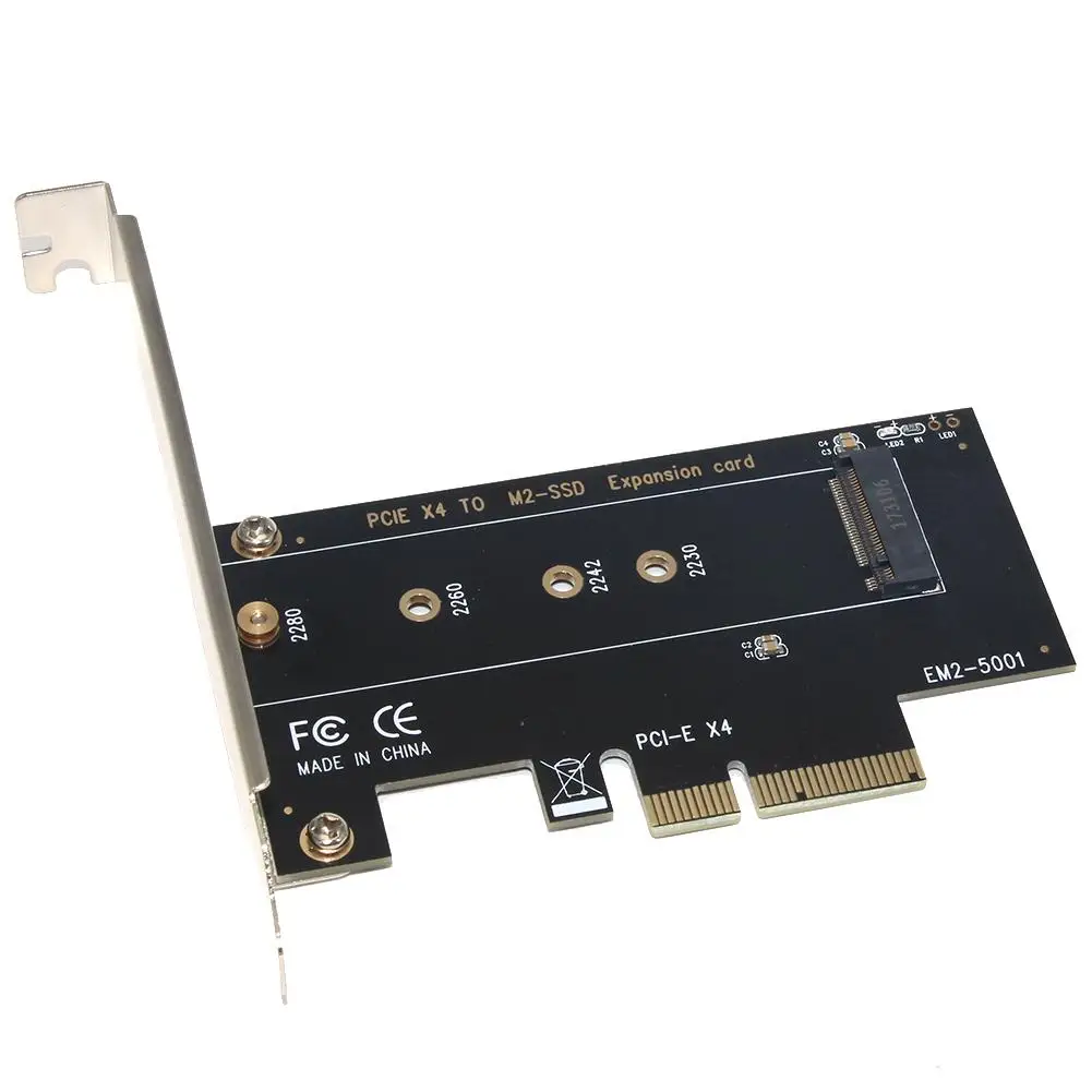 SSU EM2-5001 PCI-E 3.0 X4, kad NVMe M. 2 NGFF Klavišą M VSD Stove Plėtimosi Kortelės Adapteris