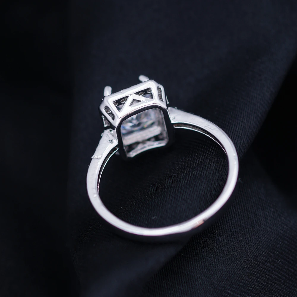 Yunkingdom Klasikinis Aikštėje Vestuvinis Žiedas Didelis Kubinių cirkonio Kristalų Žiedai Moterų Mados Prekės ženklo Dalyvavimą Papuošalai X0040