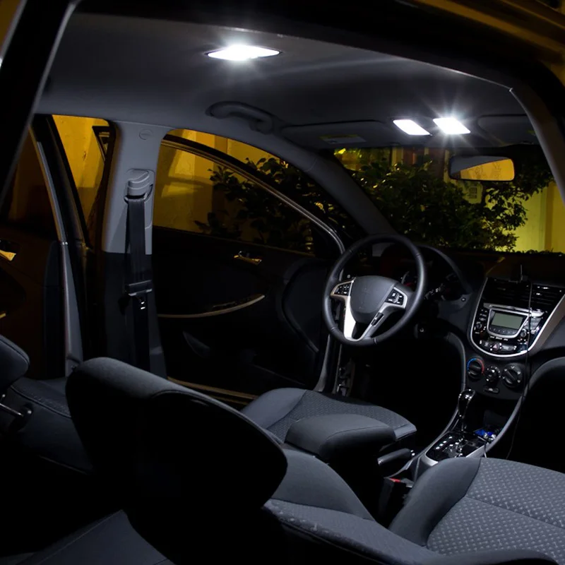 9pcs Canbus Automobilių Aksesuarai LED Interjero Kupolo Lubų Magistraliniai elektros Lempučių Rinkinys, Skirtas 