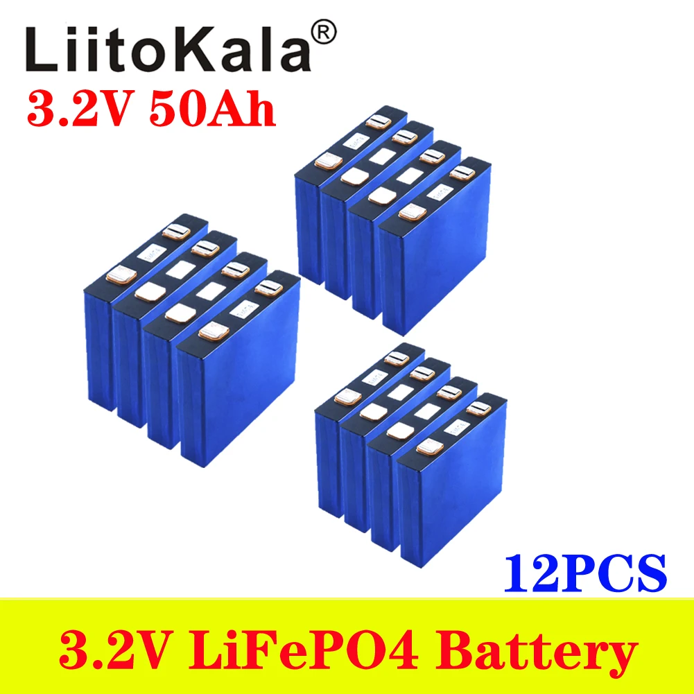 LiitoKala 3.2 v 50Ah lifepo4 ląstelių ličio baterijų elektrinių dviračių baterijos, saulės energijos sistemos ES MUMS Tax Free