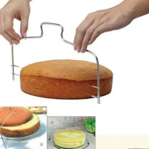 Reguliuojamas Vielos Tortas Slicer Leveler Pica Tešlos Žoliapjovės Pjovimo Įrankiai Iš Nerūdijančio Plieno Virtuvės Pyragas Įrankiai