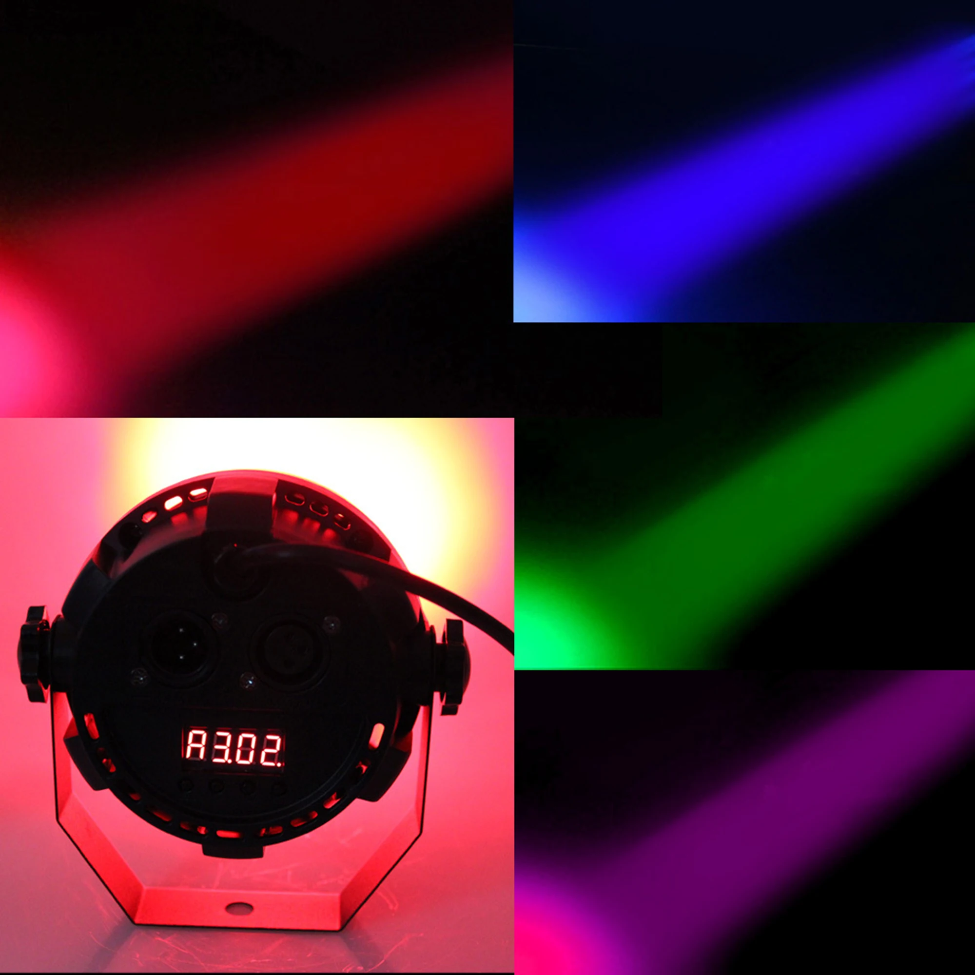LED par šviesos 30W COB RGBW keturių spalvų didelės galios plastiko DJ DMX Led šviesos paraudimas strobe efektas scenos apšvietimas greitai mirksėti