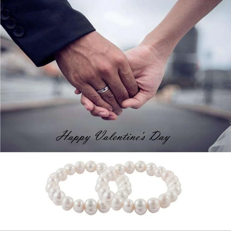 8mm Shell Perlų Apyrankė Tricolor Natūralių Gėlavandenių Perlų Žavesio Elastinga Bangle Moterų Fine Jewelry Šalies Jubiliejų WeddingGift