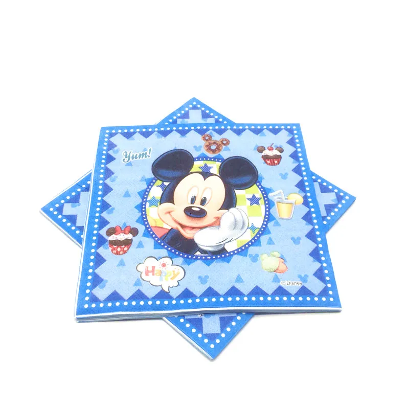 10vnt/daug Disney Mickey Mouse Temą Vystymo Klasės Veiklos Audinių Apdaila Servetėlės Berniukas Gimtadienio Prekių Popierinių Servetėlių