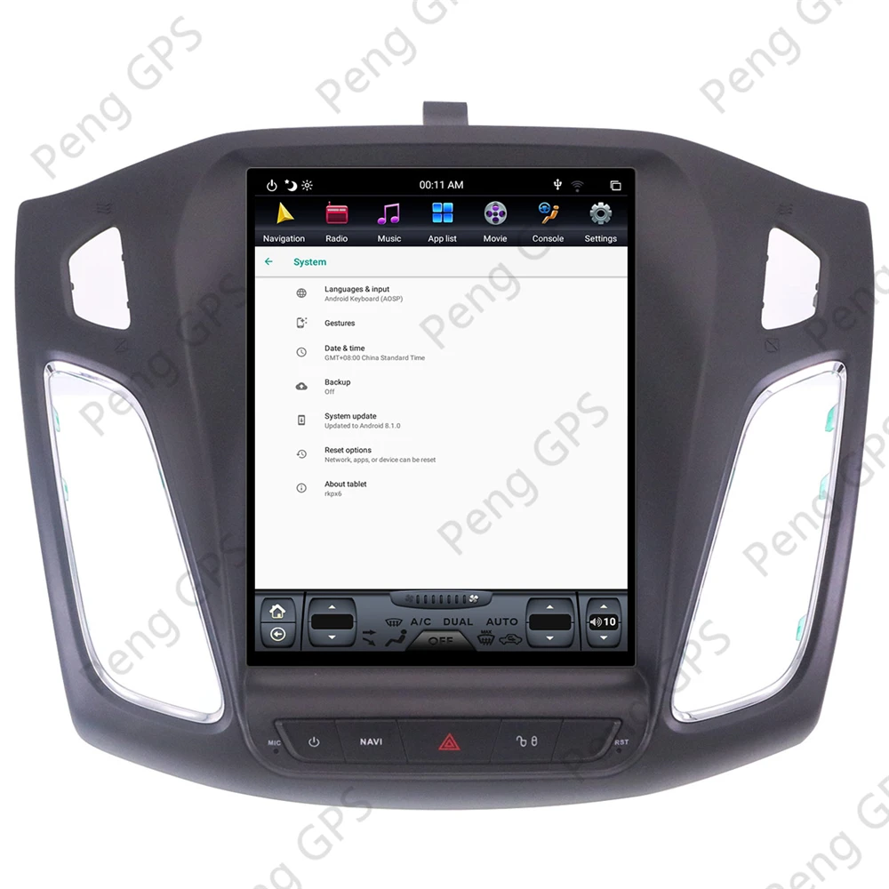 10.4 Colių 1Din Radijo GPS Navigacija Ford Focus 2012-2018 Tesla Stiliaus Automobilio DVD Grotuvas 