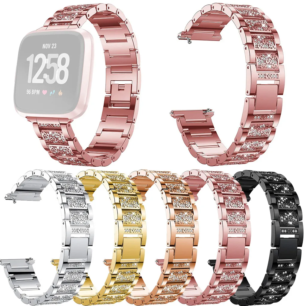 Smart Priedai Smartwatch dirželis Aukštos Kokybės Nerūdijančio Plieno Diamond Pakeitimo Žiūrėti Juosta, Diržu, Fitbit Atvirkščiai Lite