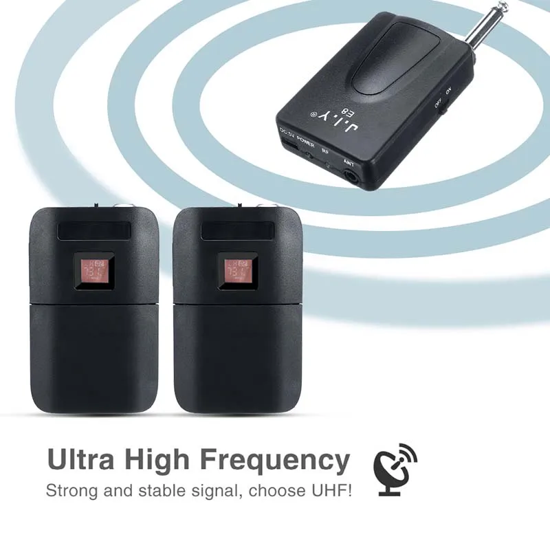 Profesinės Dual Channel Galvos montuojamas UHF Bevielio Mikrofono Sistema Mic Imtuvas Siųstuvas LED Ekranas Mikrofonas Kalbos