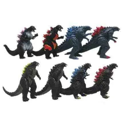 Dinozaurų GodAzilla 2 10vnt Anime Aplinkinių Tris Vadovauja Dragon King apie Monstrus Žaislas Statulėlės Modelio Apdailos Dovana