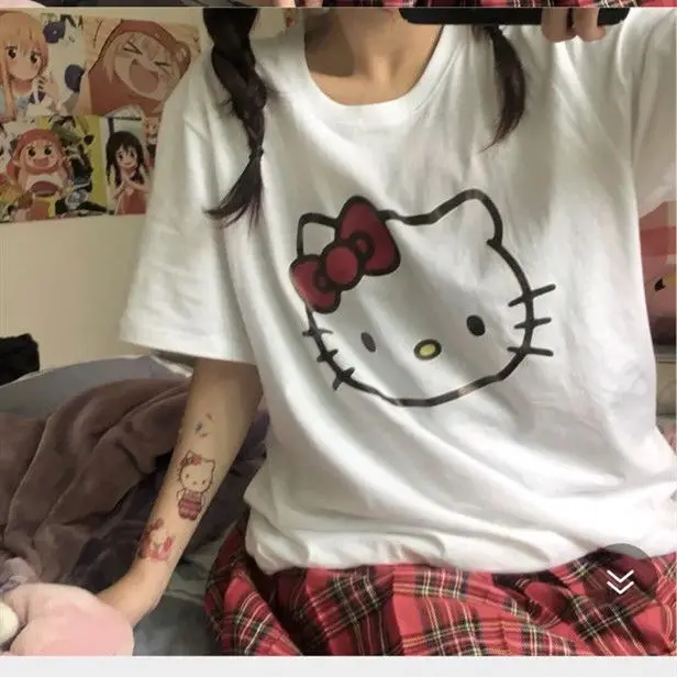 Mielas Animacinių Filmų Saldus Mergaičių Japonijos Streetwear Harajuku Įdomus Rožinė Kawaii Atsitiktinis Viršūnes Ulzzang Derliaus Laisvi Naujas Vasaros Moterims T-Shirt