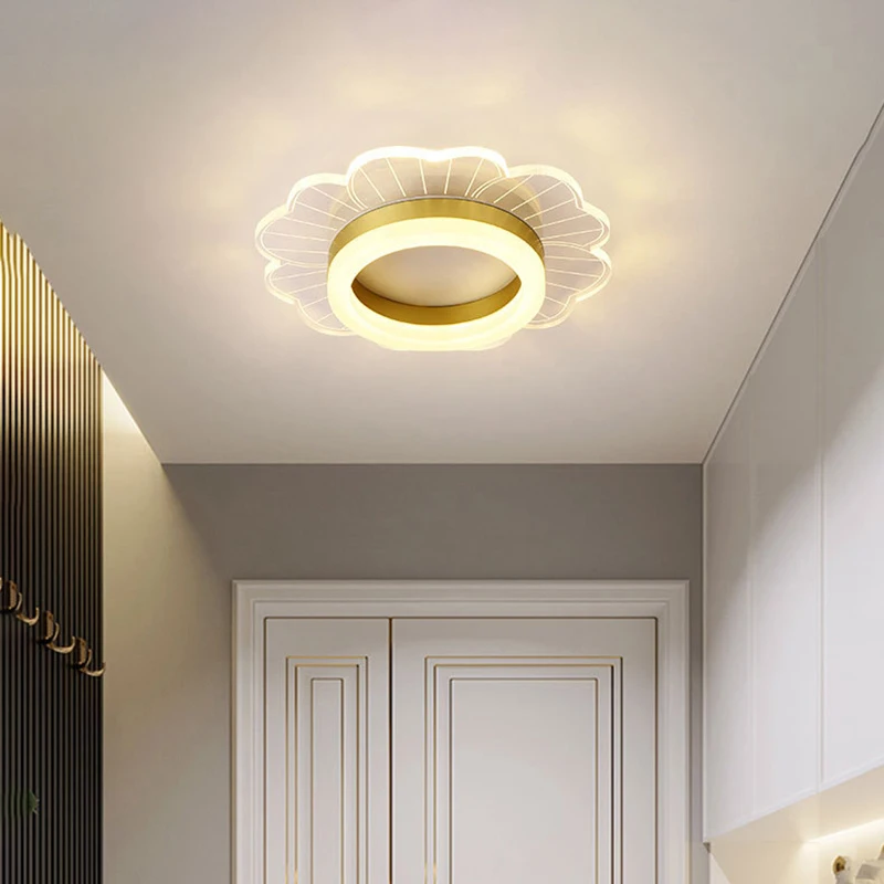 Juodojo Aukso Šiaurės Paprasta LED Lubų Šviesos Armatūra Turas Po Modernios Lubų Lempa Balkono Eilėje Gyvenamasis Kambarys su Virtuvės LED 18W
