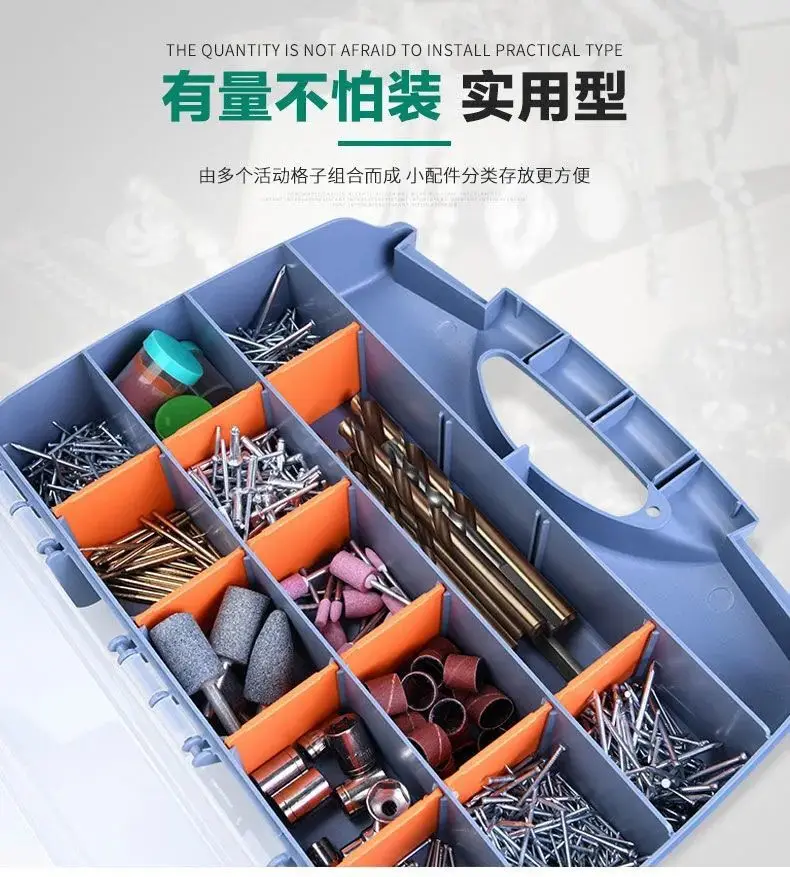 ABS Plastikinės Dėžutės Varžtas talpinimo Metalo Dalys Aparatūros Įrankis Nešiojamų Atsuktuvas Klasifikacija Komponento Lange Atveju