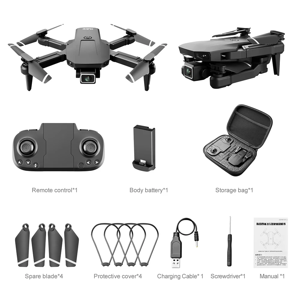 4k HD S68 Pro Drone Plataus Kampo Kamera, Wifi Fpv Drone Aukštis Išlaikyti su Kamera Mini Drone Vaizdo Live Rc Quadcopter Drones