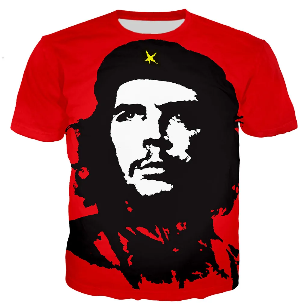 Che Guevara Mados Cool 3D Spausdinti marškinėliai Streetwear Unisex Negabaritinių Marškinėliai