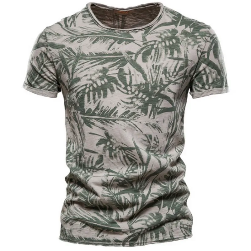 2021 Havajų Stiliaus Medvilnės Marškinėliai Vyrams, O-kaklo Spausdinti Marškinėliai Vyrams, Atsitiktinis Vyrų Drabužių Vasaros vyriški T Shirts 2XL
