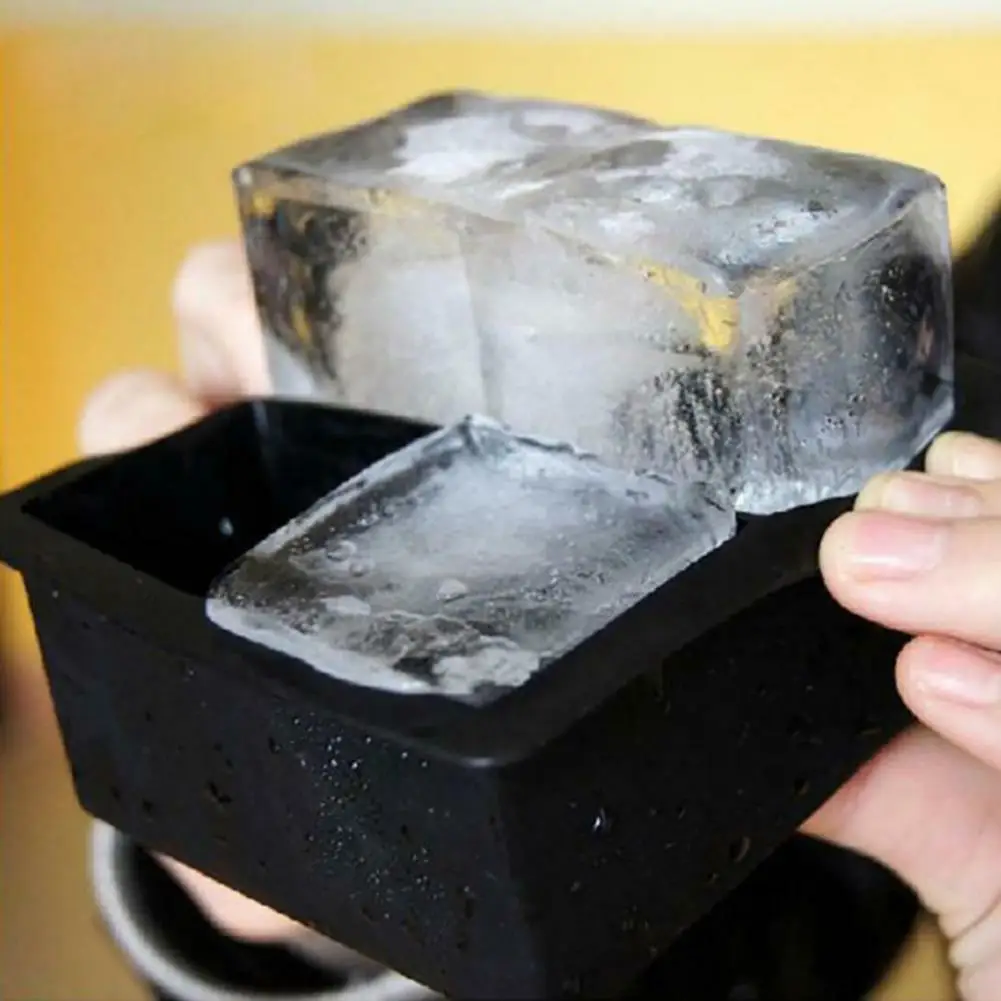 80% Karšto Pardavimo!!! Ledo Pelėsių Milžinas 4 Tinklai Silikono Aikštėje Ice Cube Maker Pelėsių Virtuvė