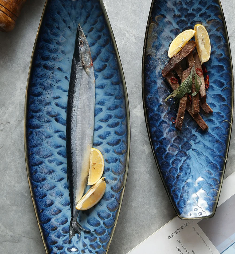 Kūrybos Japonų Keramikos Patiekalas Žuvų Plokštė Specialūs Indai Valtis Plokštės, Aptarnaujančių Patiekalas Suši Plokštė, Virtuvės Reikmenys