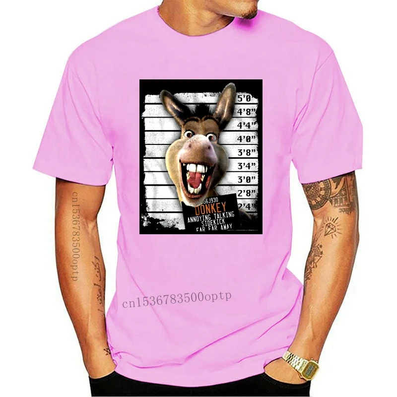 Šrekas Donkey Mugshot 2 Versija Licenciją Adult T-Shirt Homme Plus Size Tee Marškinėliai